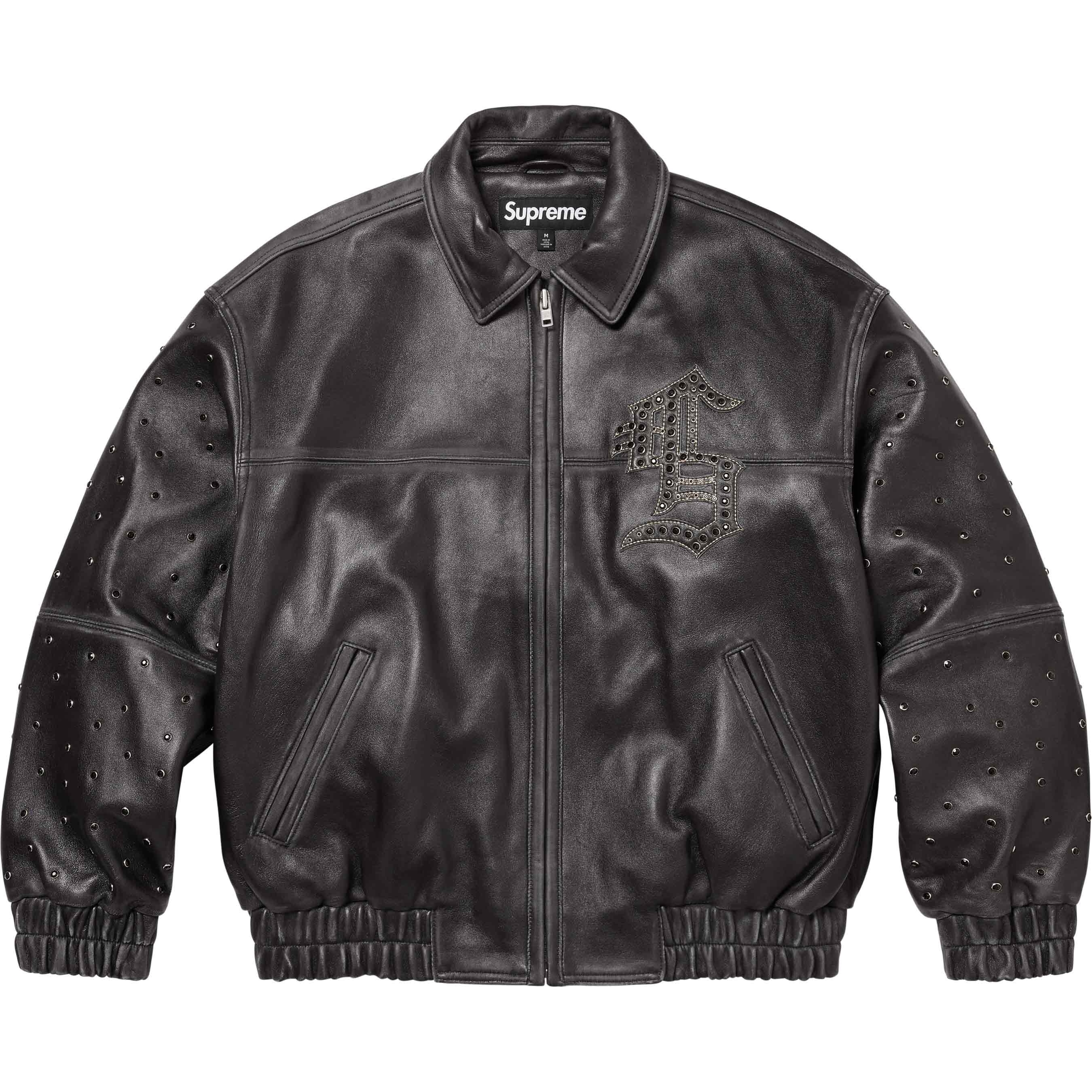 Gem Studded Leather Jacket view 2